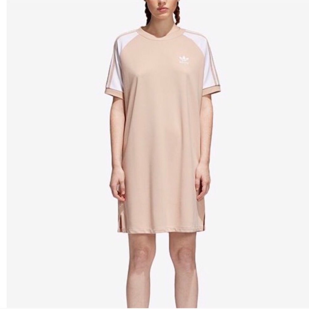 Adidas nude T-shirt dress